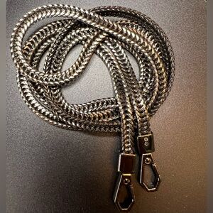 CROSSBODY GUN METAL UNBRANDED CHAIN 49” Fashion | WOC